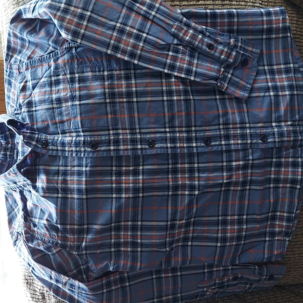 Plaid button down shirt large 10-12